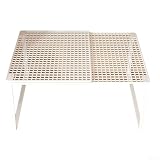 Organizzatore impilabile espandibile per armadietti per riporre in modo efficiente in cucina, camera da letto o uffici domestici con struttura in metallo (1 bianco (22 cm)