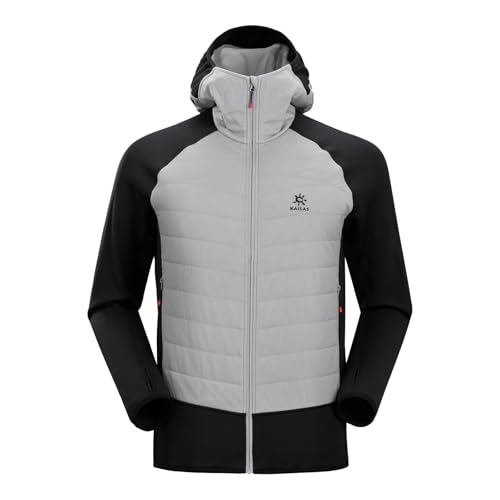 Image of KAILAS Men's Puffer Winter Down Jacket Hooded Packable Lightweight Coat Short Jacket Hiking Ski Travel Primaloft Cotton