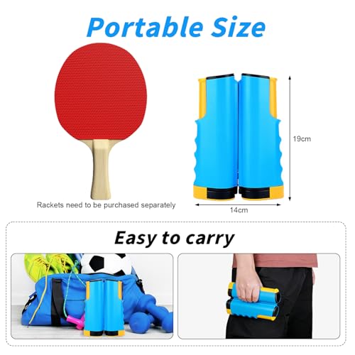 flintronic Wysuwana siatka do ping ponga, przenośny stojak do tenisa stołowego, 170 x 19 cm, zapasowa siatka do tenisa stołowego, idealna na stół do ping ponga, biurka biurowego, domowej kuchni lub