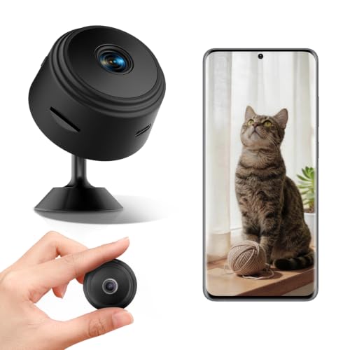 Flashpet 1080P HD Pet Robot Camera, Small Indoor Home Security Camera with App Control, Smart Wireless WiFi Camera for Cat, Dog, Baby, Elderly Monitor, Off White