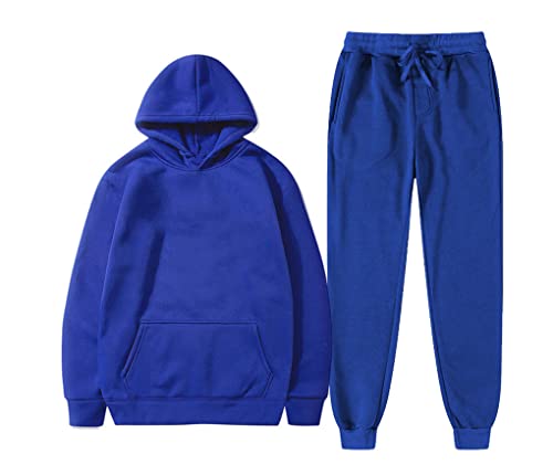Ensemble de vêtements de sport chauds bleu S Kiioouu avec sweat à capuche