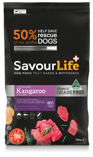 SavourLife Grain Free, Dog Food, Kangaroo & Chicken - High Protein, 10kg