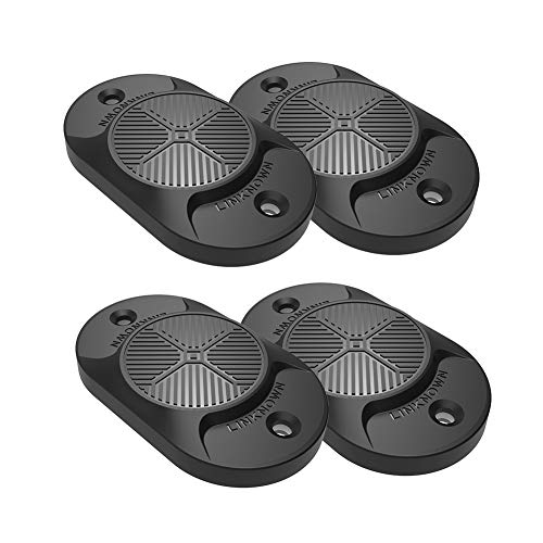 LINKNOWN Gun Magnet & Magnetic Gun Mount - Holster - 4-Pack 32 lbs, Rubber Coated Concealed Tactical Firearm Accessories,Concealed in car,Truck,Vehicle,Cashier,Desks,Walls