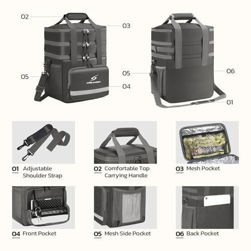 Maelstrom Lunch Box for Men Women, Three Layer Leakproof Cooler Bag by Maelstrom - Image 3