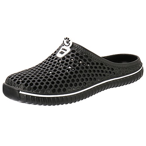 ALEADER Unisex Garden Sandal Clog Shoes Black 8.5 B(M) US Womens / 7.5 D(M) US Mens