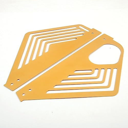 Image of TOYCIDFG Engine Bay Panel Cover, Left Right Splash Shield Oxidation Case Guard Compatible with C8 Corvette 2020-2023 Auto Aluminium Interior Body Part Accessories (Yellow)