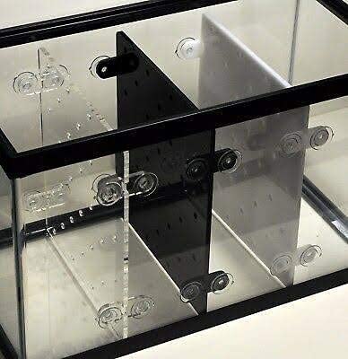 Taiyo Pluss Discovery® Aquarium Glass Divider, Aquarium Glass Divider for Fish Tank Partition, Fit for All Aquarium Include Suction Cups for Fixing The Glass (Color: Black) (Pack of 5) 2