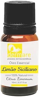 Oleo Essencial de Limão Siciliano, Dermare, Amarelado, 10Ml