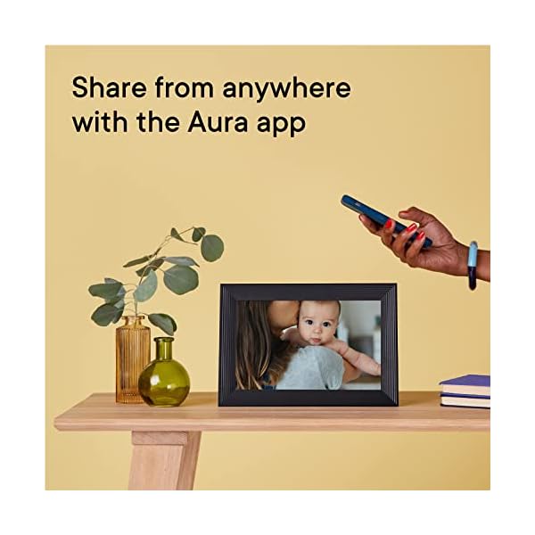Aura Carver Luxe WiFi Digital Picture Frame, 10.1”, Add Photos with
