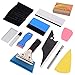 FOSHIO Auto Vinyl Wrap Tool Kit 10 In 1 Include Rubber Squeegee 4 Inch Blue Card Squeegee and Fabric Felt, Plastic Razor Scraper , Utility Knife and Blades,Window Tint Application Tools