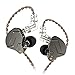 KZ ZSN Pro Dynamic Hybrid Dual Driver in Ear Earphones Detachable Tangle-Free Cable Musicians in-Ear Earbuds Headphones (Gray Without Mic)