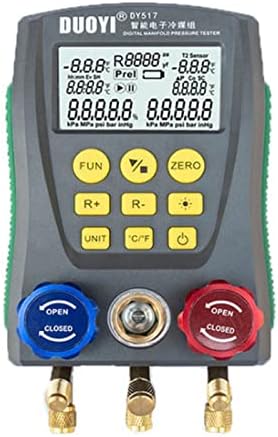 DUOYI DY517 Refrigeration Digital Manifold Gauge Meter HVAC Vacuum Pressure Temperature Tester Leakage Test