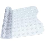 WJMY Badewannenmatte Antirutschmatte Badewanne Badewanneneinlage PVC rutschfest Duschmatte für Kinder & Erwachsene 100 x 40 cm mit Abflusslöchern & Saugnäpfen