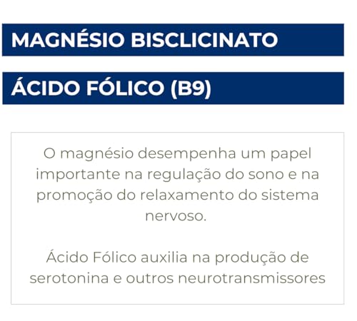 Melatonina 120 Cápsulas + Triptofano, Magnésio, Vitaminas B3 e B9, 4 Meses de Uso, Fortalvit