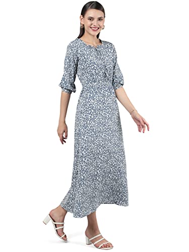 Image of AHANA Printed Crepe Maxi Dress
