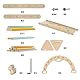 Mosebears Klettergerüst Indoor, Montessori kletterdreieck mit Rutsche, Kletterbogen, Stabilem Baby-Klettergerüst und Kletterdreieck