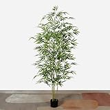 Artificial Bamboo, 6 feet Tall, Green Leaves, Indoor/Outdoor Foyer Decoration Ornament, Artificial Office Fake Tree, Housewarming Gift
