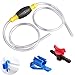 Jiaxitek Tubo portatile erogatore liquido carburante, pompa manuale, pompa di emergenza, tubo in PVC da 250 cm + valvola di flusso per sifone manuale professionale per acqua