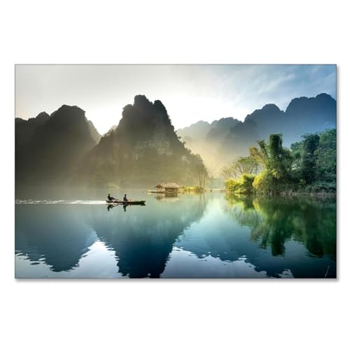 Tableau de lac imprimé haute définition œuvre art mural de luxe