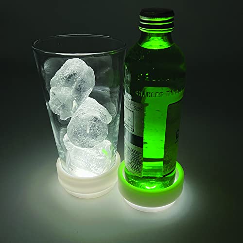Criquet – Calzavasos con Luz Led – Posavasos Originales para Casa Y Hostelería – Ajustables A Recipientes con Diámetro 48 A 54 Mm – 2 Unidades