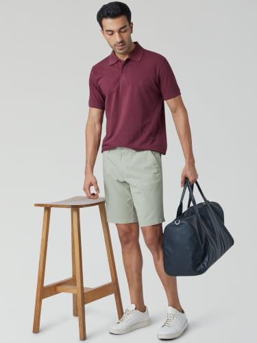 Image of XYXX Men's Element Chino Shorts | Solid Straight Fit | 100% Cotton with Dual Pockets & Plus Sizes