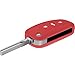 Produktbild PhoneNatic Silikon Schlüssel Hülle kompatibel mit der Audi R8 3-Tasten Fernbedienung in rot Klappschlüssel 3-Key