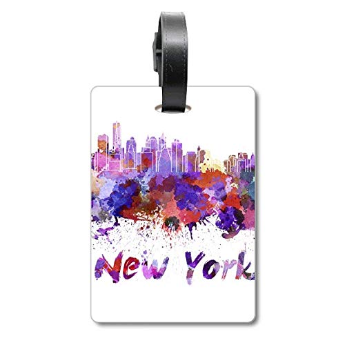 Étiquette valise New York America City aquarelle voyage accessoire sac de voyage