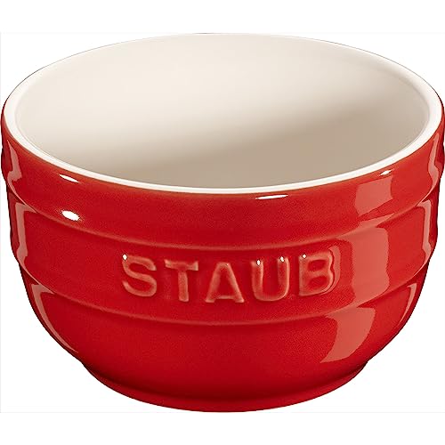 STAUB Ceramic 2-pc Prep Bowl Set - Cherry by STAUB - Used condition - US$14.85