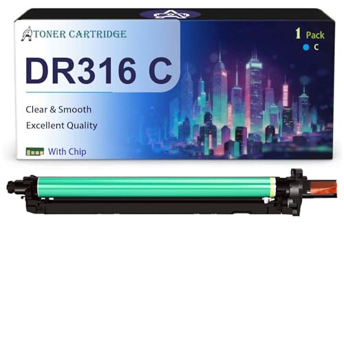 DR316 Imaging Drum Unit (Not Toner) Replacement for Konica Minolta DR316 C with Chip Compatible for Color LaserJet Konica Minolta Bizhub C250i C251i C300i C301i C360i C361i C7130i Printers (1 Cyan)