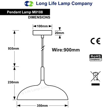 Long Life Lamp Company Modern White Pendant Light Shade Dome Metal Wooden Nordic Kitchen Island Ceiling Lights M0108