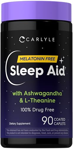 Carlyle Sleep Aid Supplement | 90 Caplets | Melatonin Free