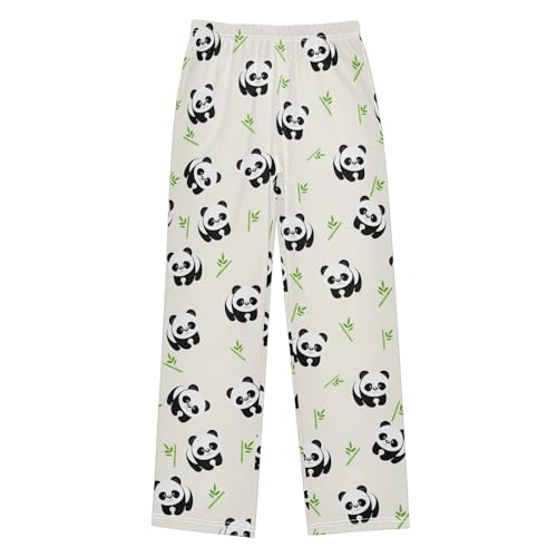 ZZXXB Little Panda Boys Long Pants Soft Trousers Elastic Waist Kids Lounge Bottoms with Pockets S-XL
