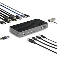 StarTech.com Docking Station USB-C para 3 Monitores - Dock USB