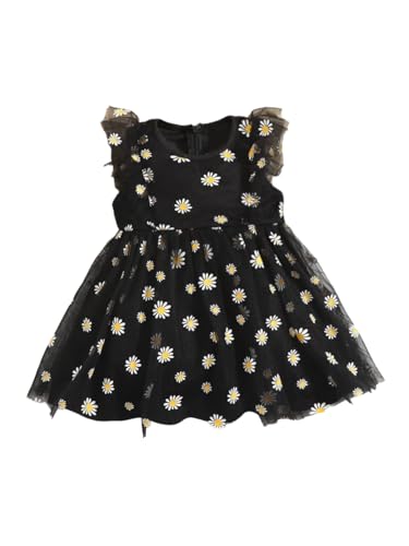 Image of TAGAS Girls Polka Dot Print Ruffle Trim Belted Dress||Dress for Girl || Fit & Flare Dress|| Short Sleeve Dress for Kids || Casual Dress||(KD-105)