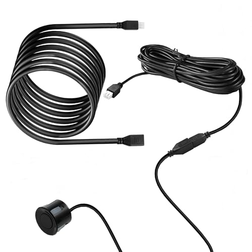 Image of 2 Pcs Parking Sensor Extension Cord Cable - 5.18M (16.99Ft) & 2.16M (7.15Ft) One of Each of These Two Lengths.Suitable for Extended Pickup Trucks and Vans Probe Extension Cable for