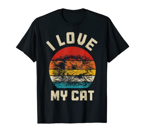 Opossum I Love My Cat Vintage Funny Zarigüeya Camiseta