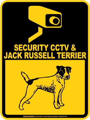 [MAGSIGN] �W���b�N���b�Z���e���A�x����/�h�ƃJ�����Ď��� �p�� SECURITY CCTV�� JACK RUSSELL TERRIER �Z�L�����e�B�[�}�O�l�b�g �C�G���[(���F) ���{�� S�T�C�Y