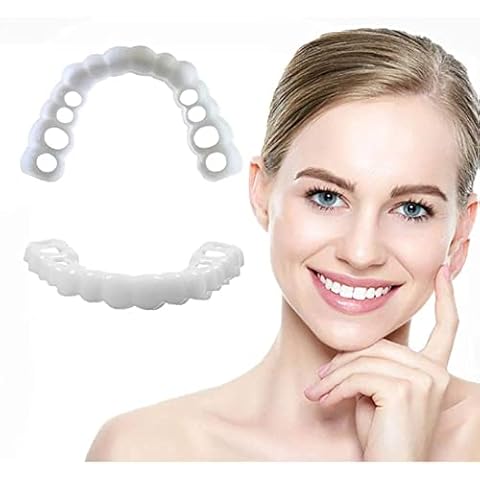 OTCPP 2 Pairs Temporary Teeth Kit Decor, Dental Veneers for Temporary Teeth Restoration Cover