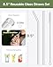 18-Pack Glass Straws, Reusable Clear Glass Drinking Straws Set, 8.5 Inch x 10mm - Includes 8 Straight and 6 Bent with 4 Straw Cleaner Brush, Perfect for Smoothies, Milkshakes, Juice, Tea