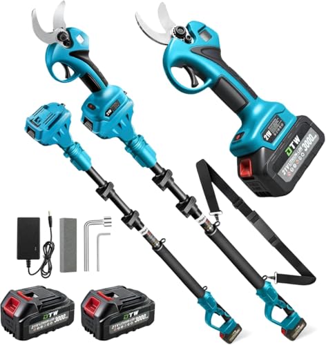 Electric Pruning Shears with Pole 1.4-2.0 Cutting Diameter &...