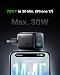 INIU 30W USB C Ladegerät, Dual-Port GaN Schnellladegerät mit 1,5m 60W Kabel