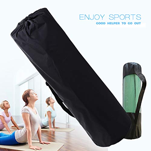 Zanfun Yoga Mat Storage Bag Ventilation Large Net Bag Backpack Yoga Mat Tote Sling Carrier Fits Most Size Mats Black #TOP1