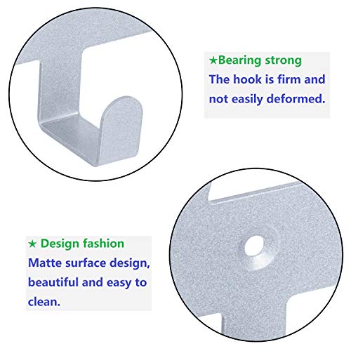 Towel Racks Wall Mount 5 Hooks,Bathroom Hooks Towel Holder Matte Nickel Towel Racks,Rustproof and Waterproof for Bath Towel Organizer,Bedroom,Kitchen,Living Room Towels, Clothing,Keys,Easy Install