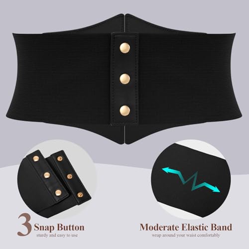 Women Corset Belt Wide Elastic Waist Belt for Cosplay Halloween Costume by JKEEMI - Used condition - Image 4