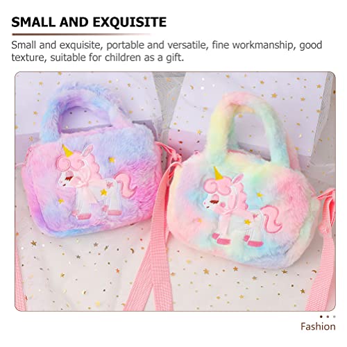 LUOZZY Plush Unicorn Backpack Animal Schoolbag Crossbody Bag Cartoon Mini Travel Bag Kids Creative G