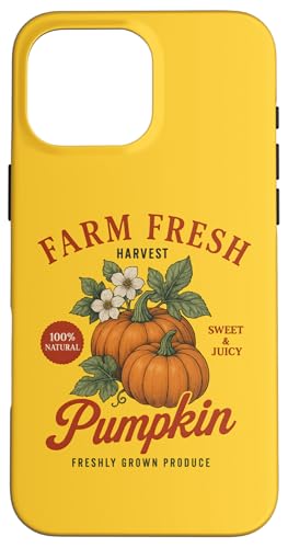 Farm Organic Pumpkin Fresh Farmer's Market Vintage Fall �X�}�z�P�[�X iPhone 16 Pro Max �p