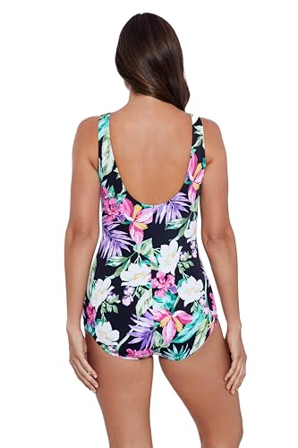 Women's Mastectomy Shirred Front Girl Leg One Piece3