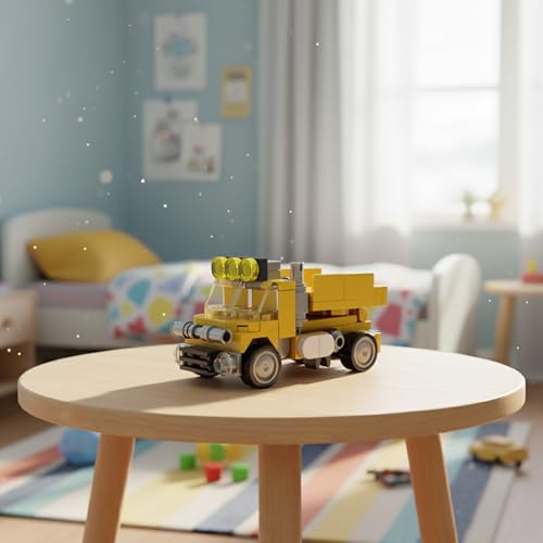 Image of STEM Construction Vehicle Building Blocks Set (92 Pcs) | DIY Dump Truck Toy for Kids 7+ Years (Boys & Girls) | Educational Engineering Toy | Creativity & Problem Solving