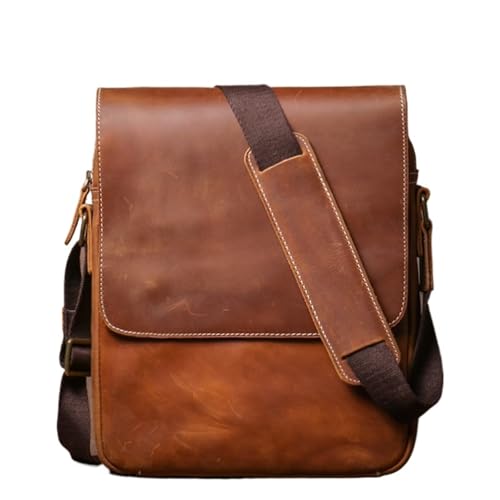 Maletín portátil vintage de piel auténtica ideal para la oficina y reuniones
