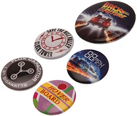 Pyramid International BP80559 Back to The Future Delorean Badge, Multi-Colour, 10 x 12.5 x 1.3 cm